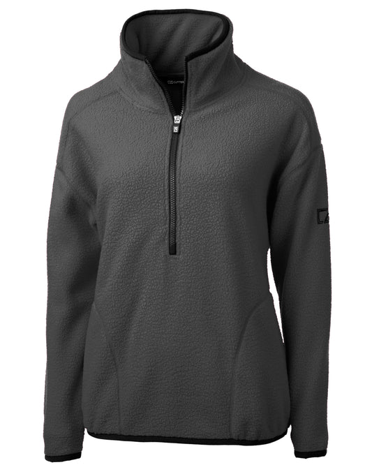 Cutter & Buck Cascade Epic Comfort Recycled Sherpa Fleece Womens Pullover Jacket