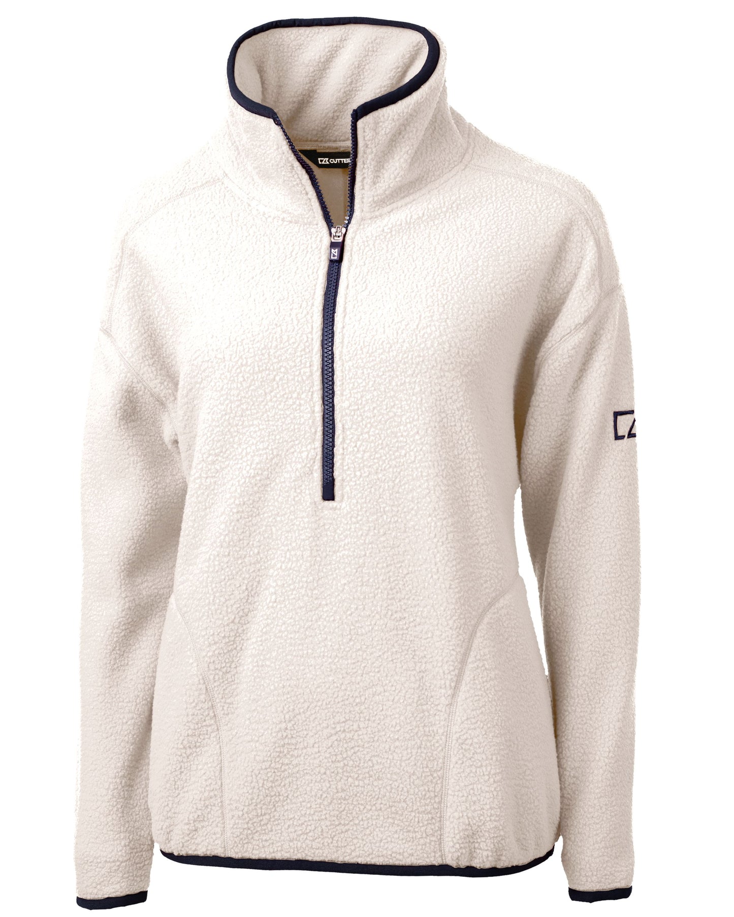 Cutter & Buck Cascade Epic Comfort Recycled Sherpa Fleece Womens Pullover Jacket