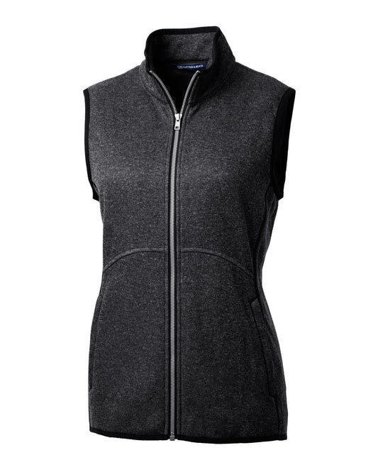 Cutter & Buck Mainsail Sweater-Knit Womens Full Zip Vest
