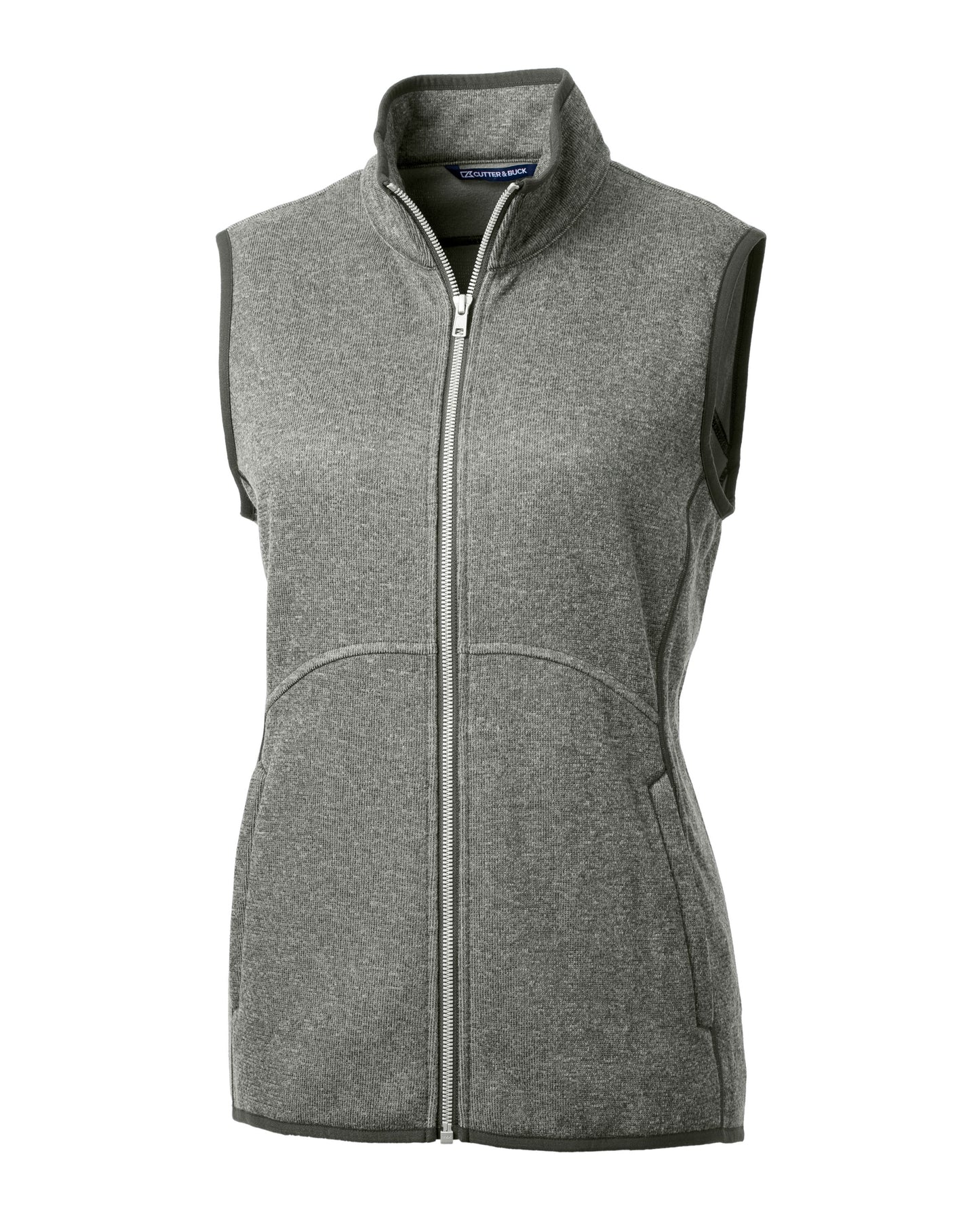 Cutter & Buck Mainsail Sweater-Knit Womens Full Zip Vest