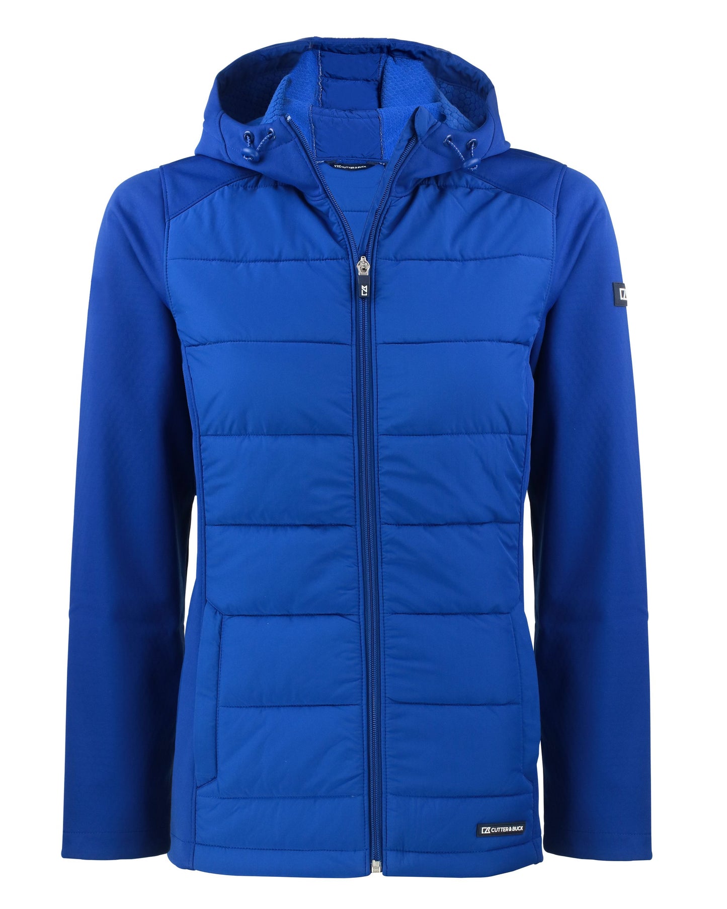 Cutter & Buck Evoke Epic Versatility Recycled Hybrid Softshell Womens Full Zip Hooded Jacket
