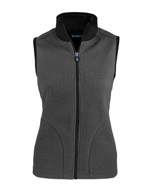 Cutter & Buck Cascade Epic Comfort Recycled Sherpa Fleece Womens Full Zip Vest