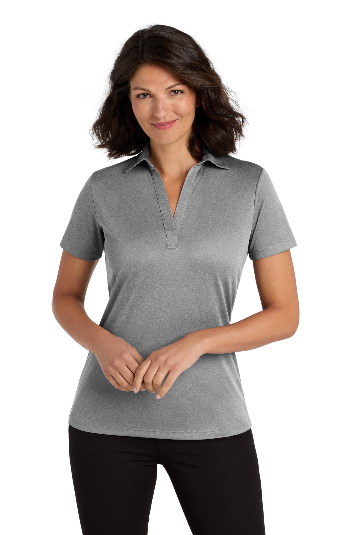 Port Authority ® Women's Heathered Silk Touch ™ Performance Polo