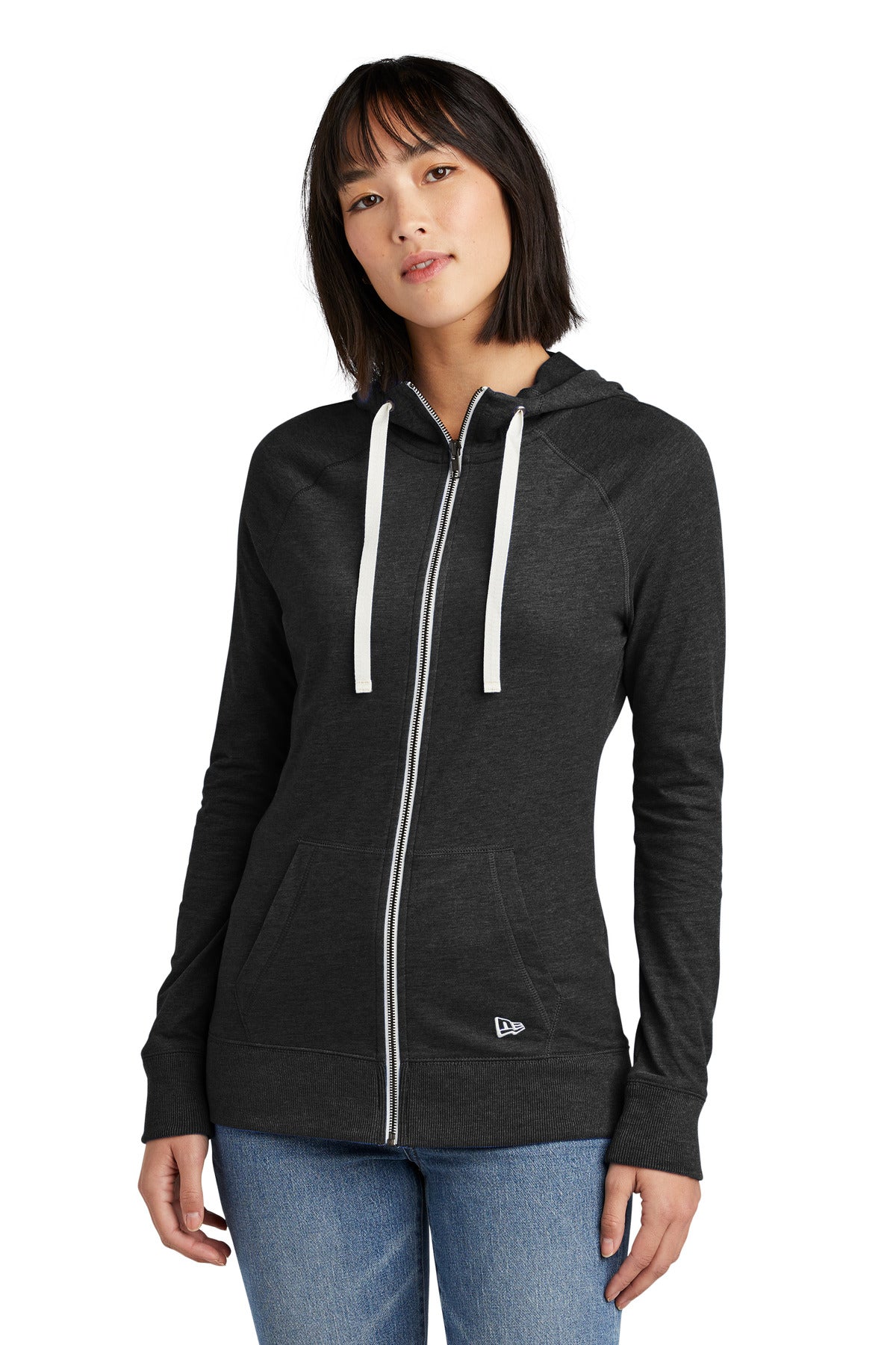 New Era? Women's Sueded Cotton Blend Full-Zip Hoodie. L
