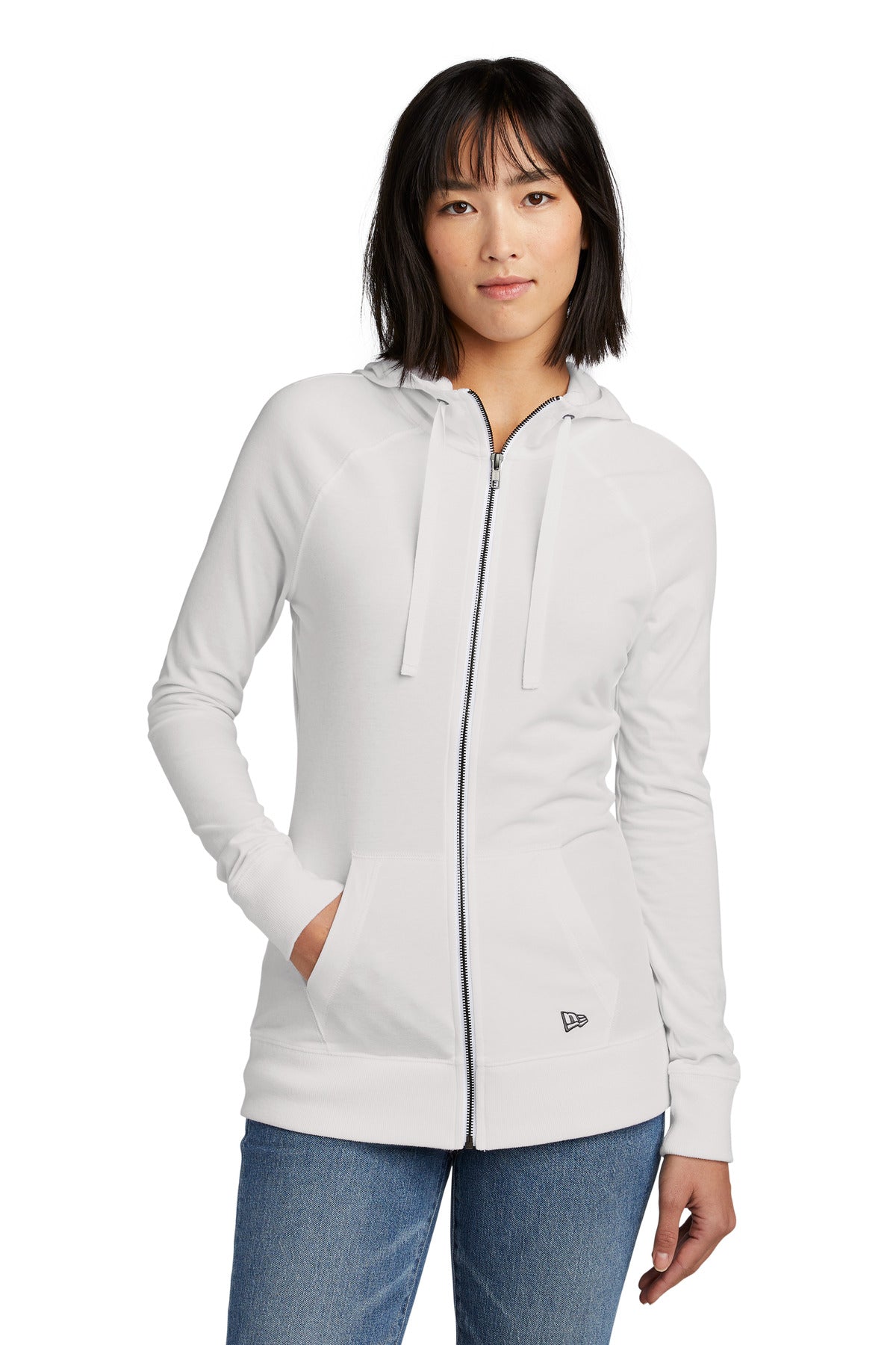 New Era? Women's Sueded Cotton Blend Full-Zip Hoodie. L