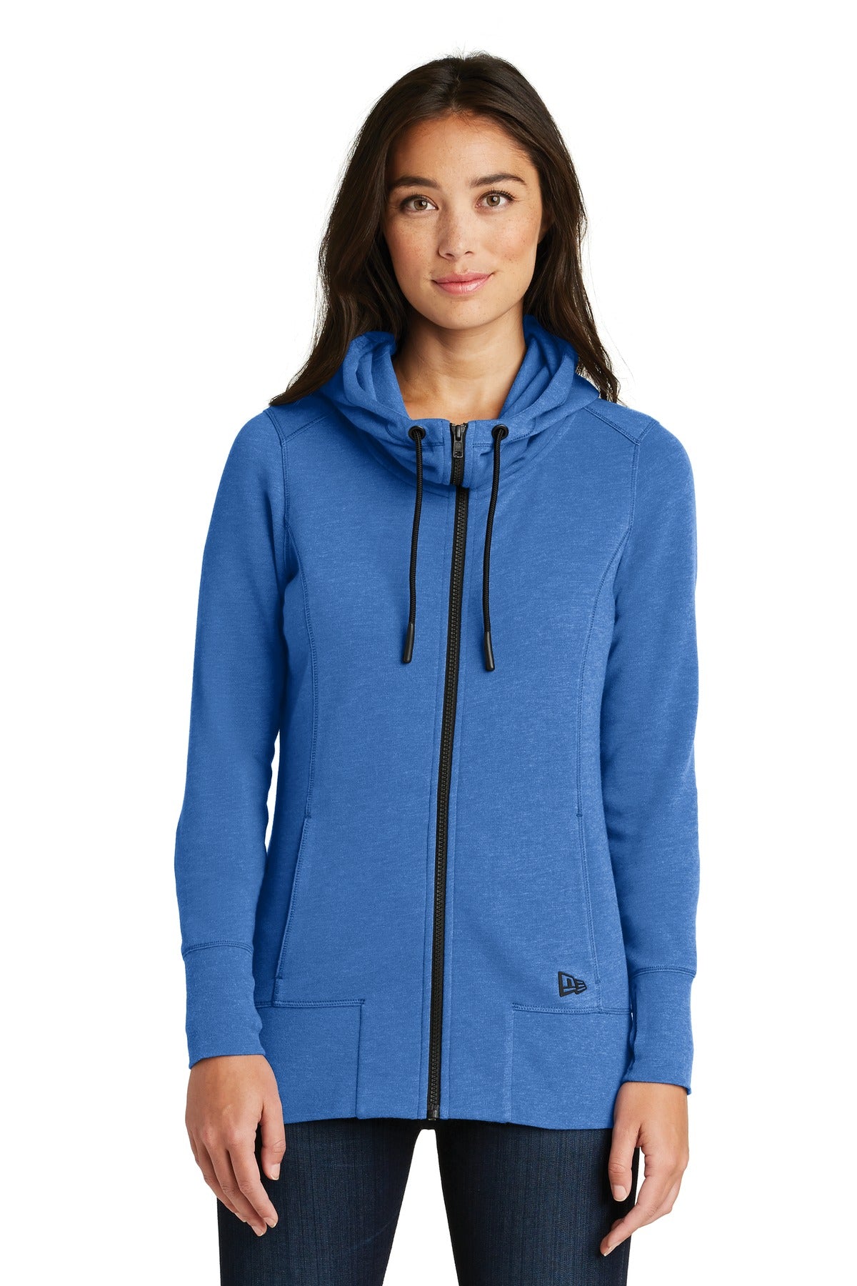 New Era ? Women's Tri-Blend Fleece Full-Zip Hoodie. LNE
