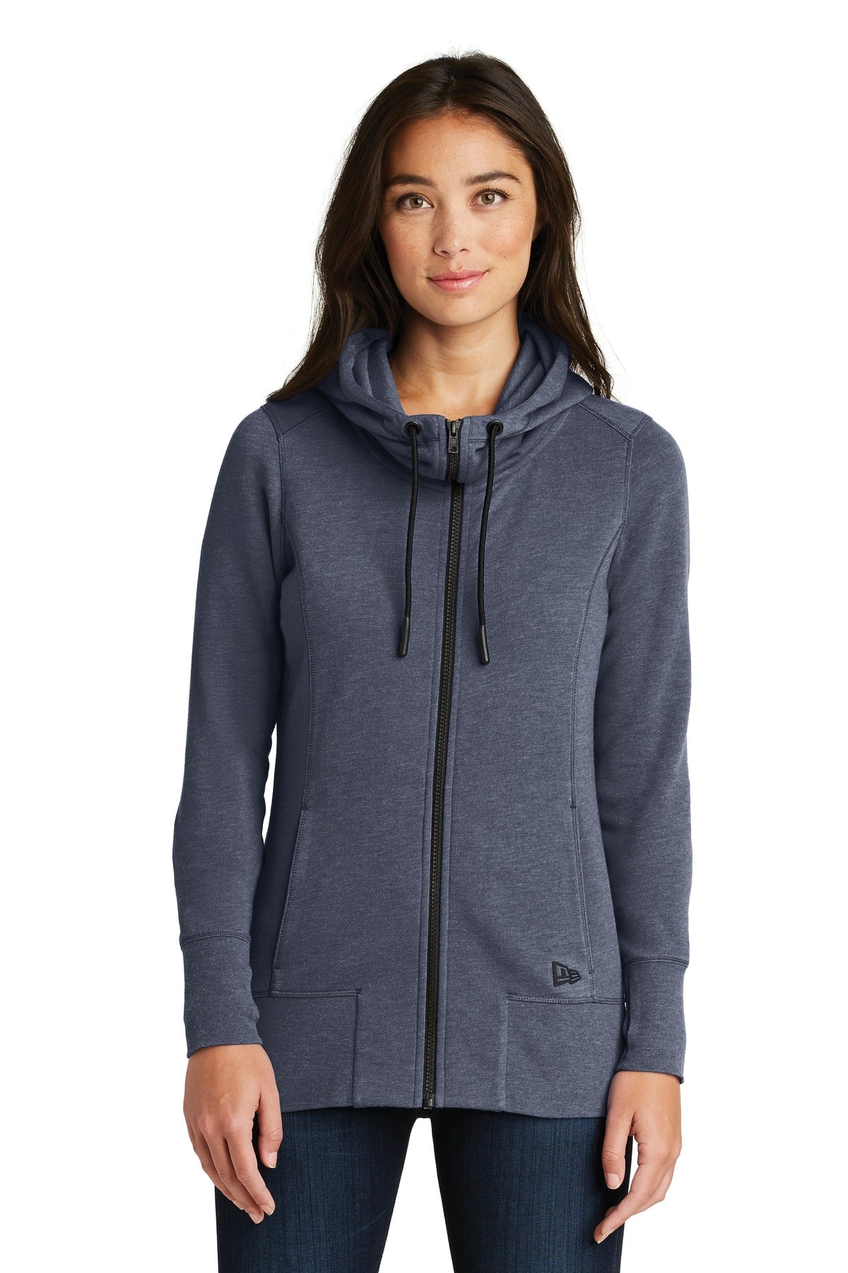 New Era ? Women's Tri-Blend Fleece Full-Zip Hoodie. LNE