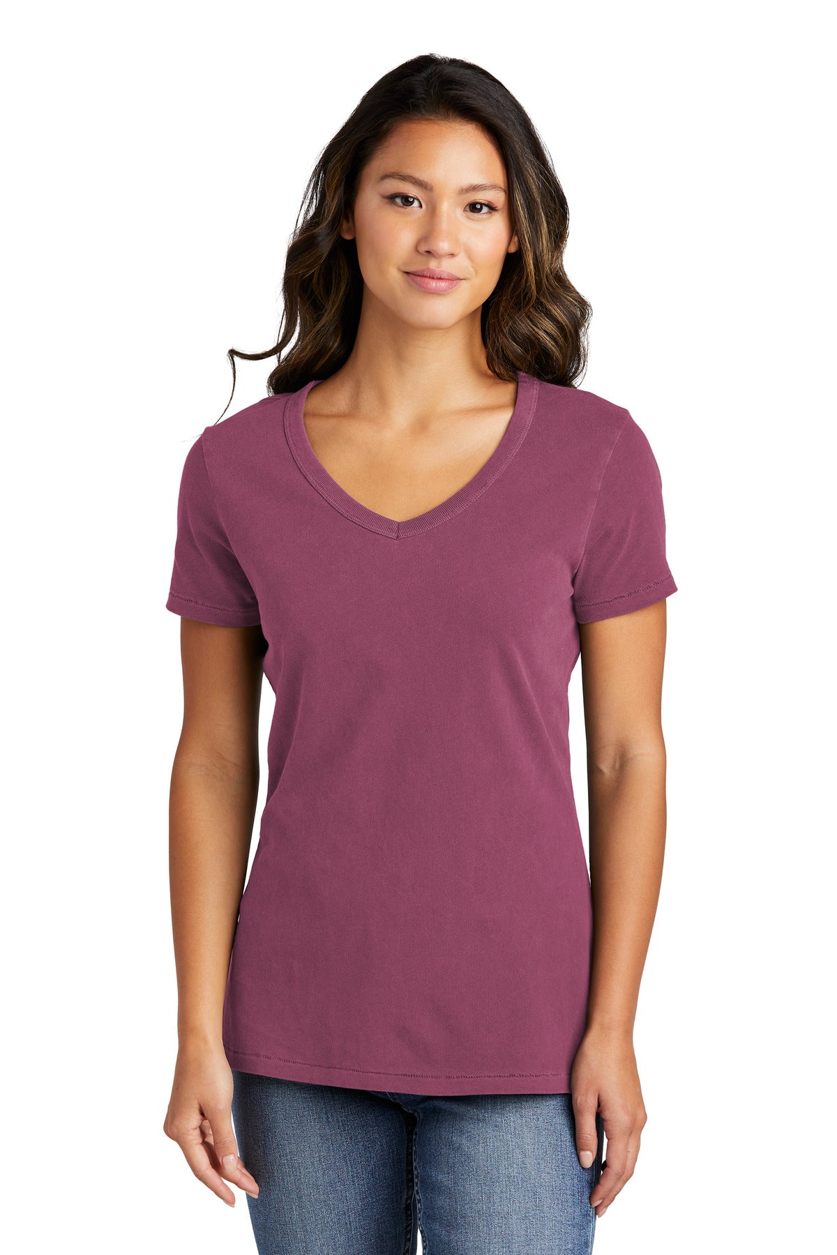 Port & Company? Women's Beach Wash? Garment-Dyed V-Neck