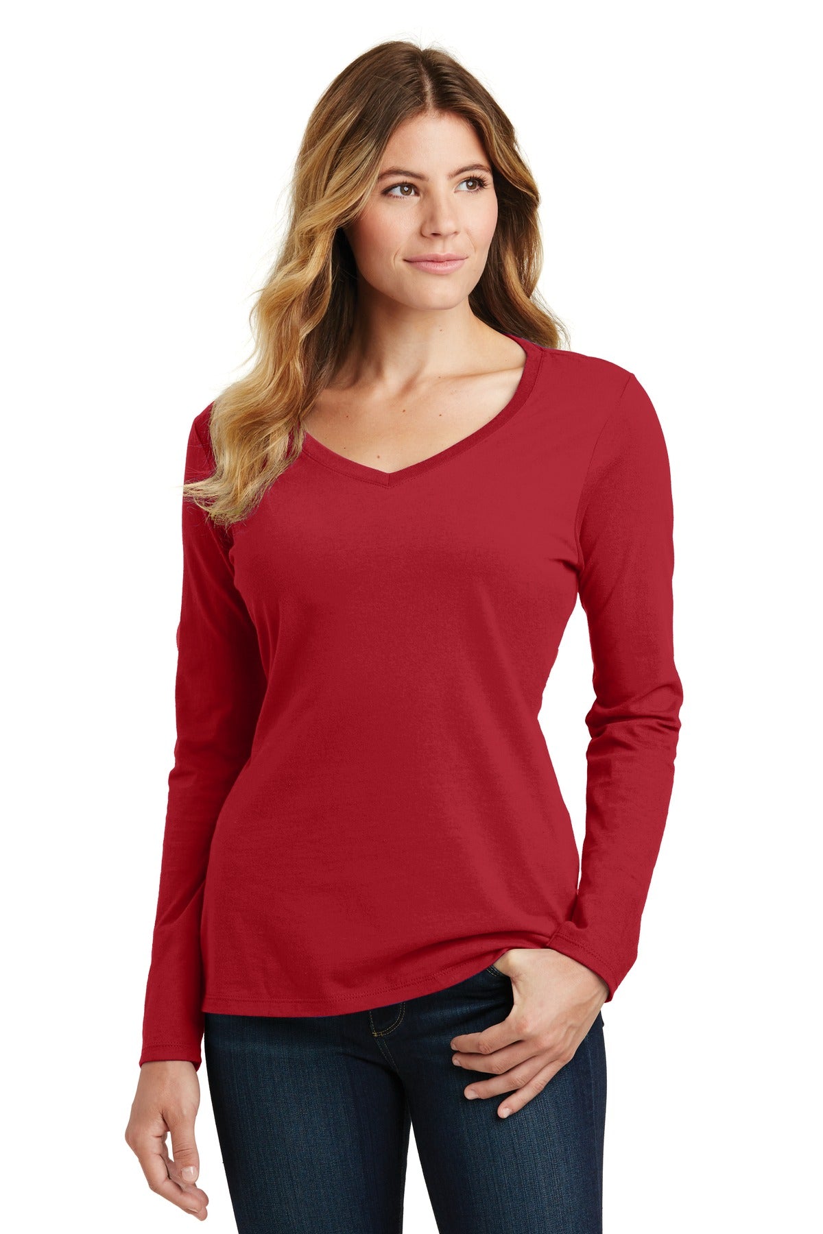 Port & Company? Women's Long Sleeve Fan Favorite V-Neck