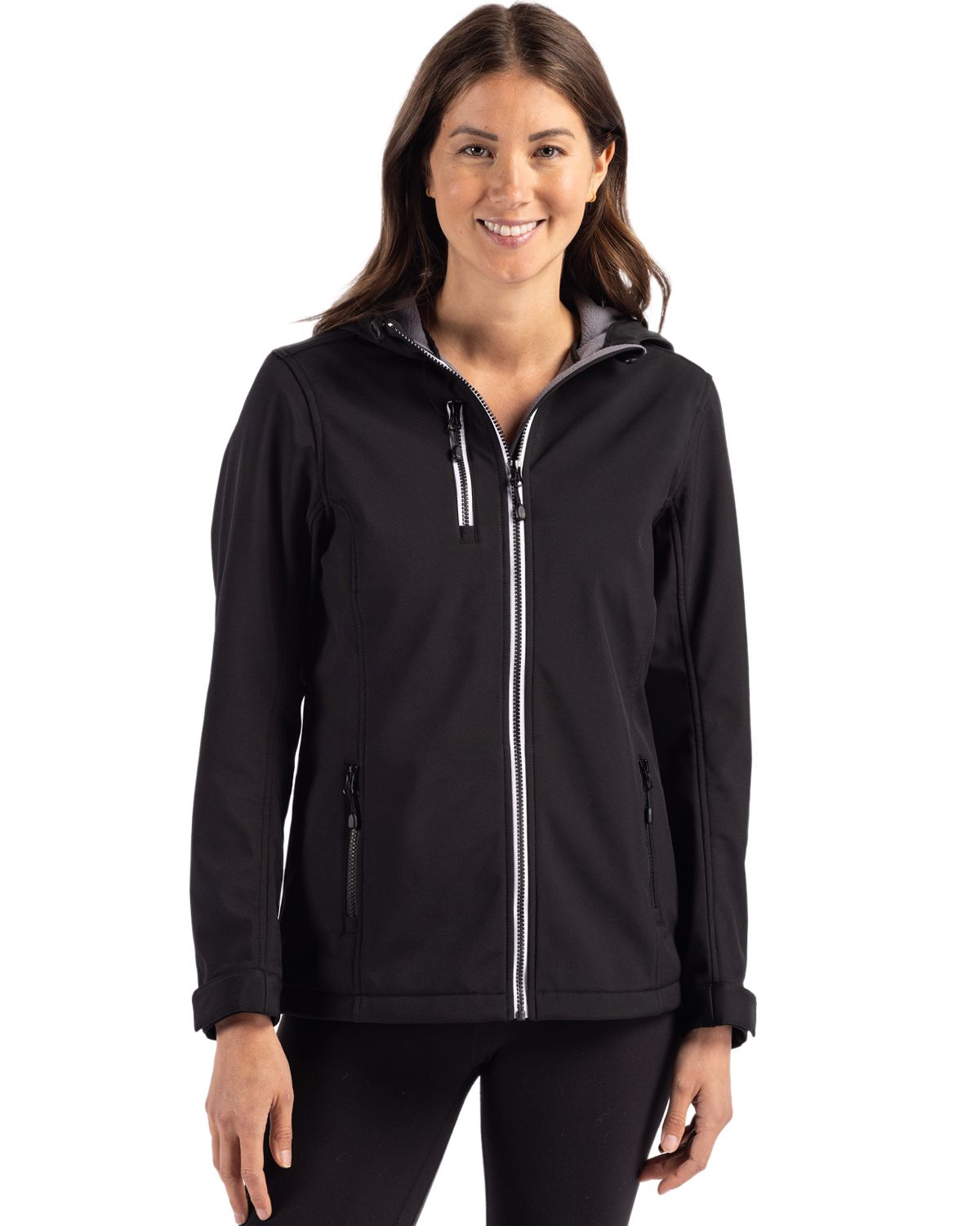 Clique Telemark Eco Stretch Softshell Full Zip Womens Hooded Jacket - LQO00061