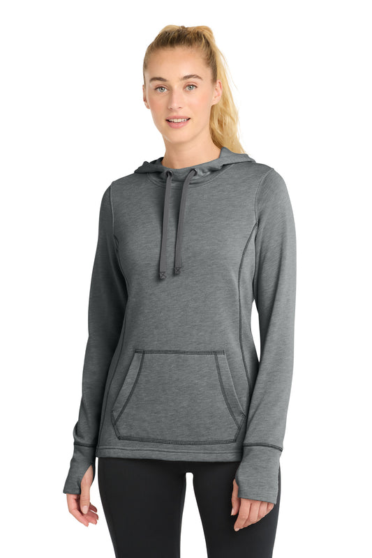 Sport-Tek ® Women's PosiCharge ® Tri-Blend Wicking Fleece Hooded Pullover