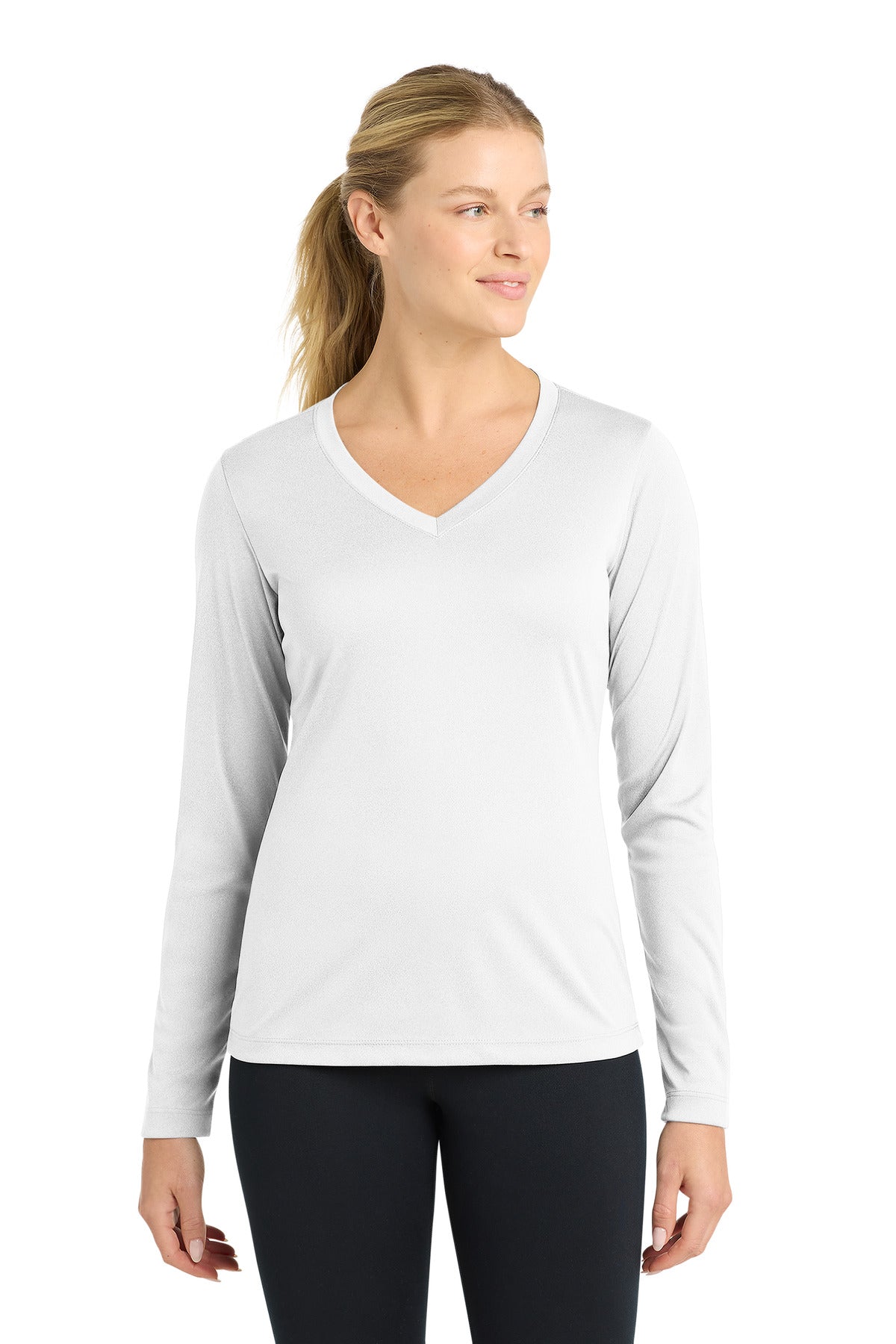 Sport-Tek® Women's Long Sleeve PosiCharge® Competitor™ V-Neck Tee