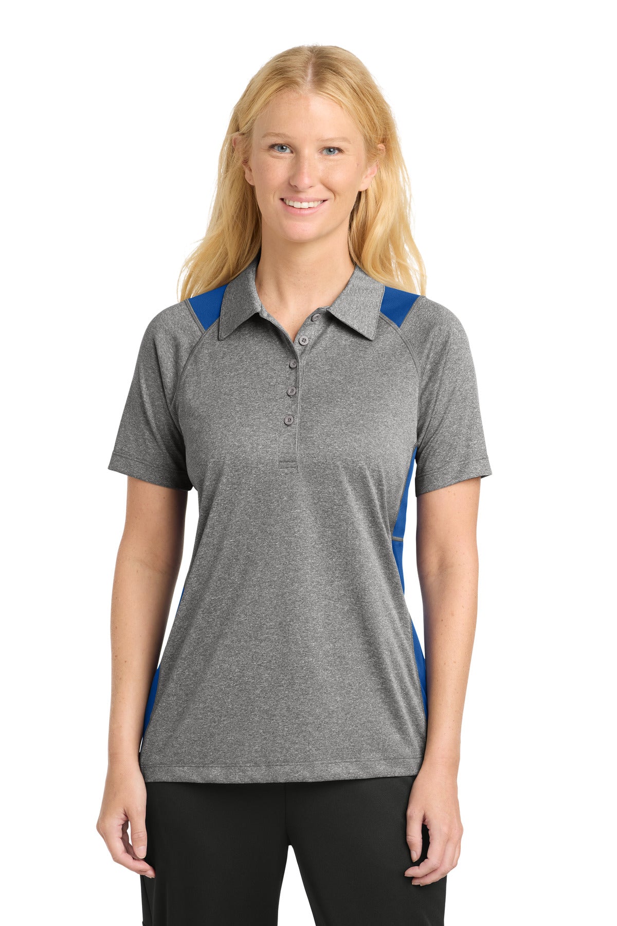 Sport-Tek® Women's Heather Colorblock Contender™ Polo