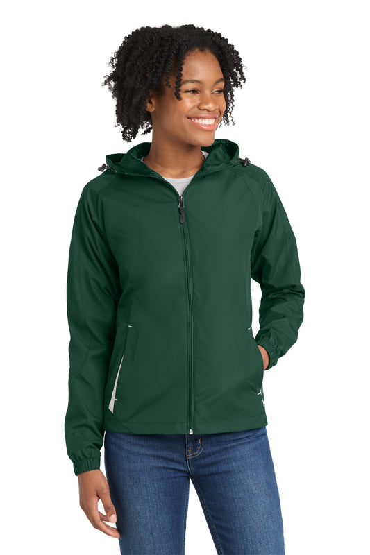 Sport-Tek® Women's Colorblock Hooded Raglan Jacket