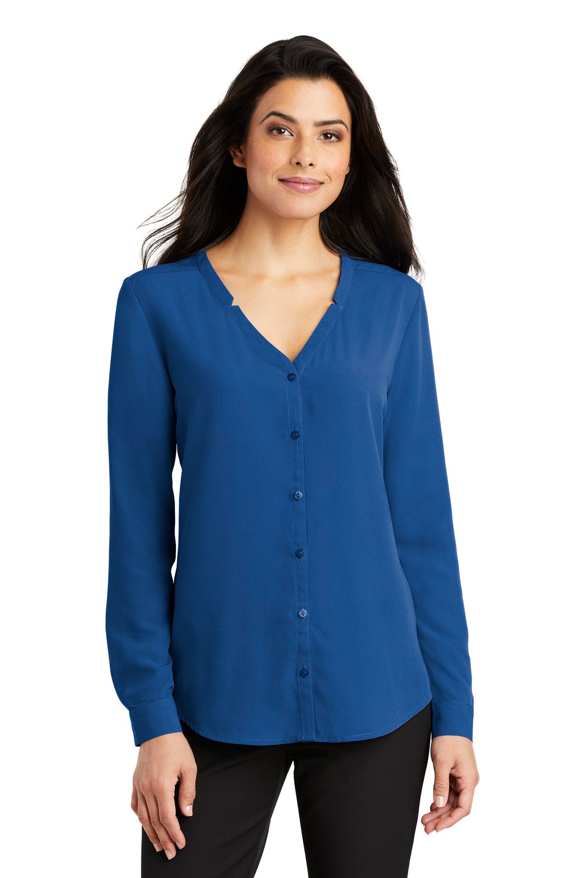 Port Authority? Women's Long Sleeve Button-Front Blouse