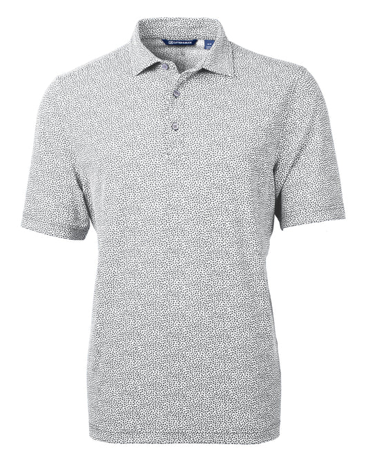 Cutter & Buck Virtue Recycled Botanical Print Featherlight Pique Mens Polo