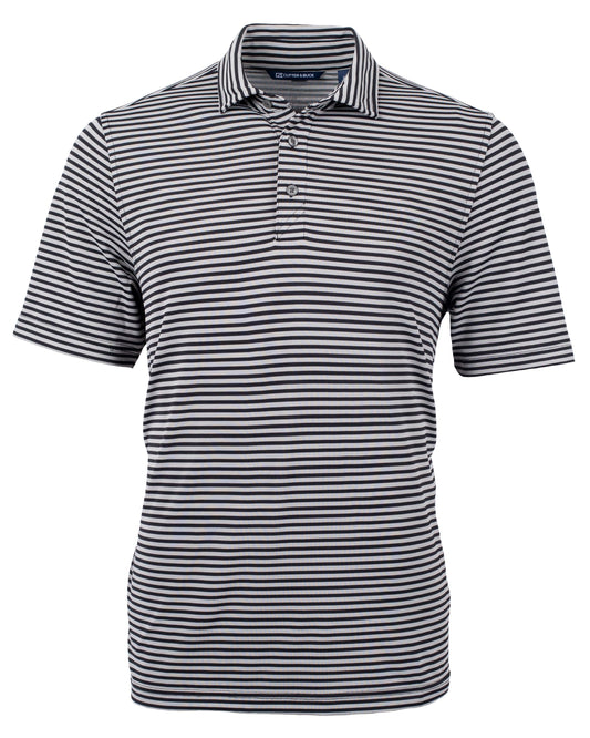 Cutter & Buck Virtue Recycled Stripe Featherlight Pique Mens Polo