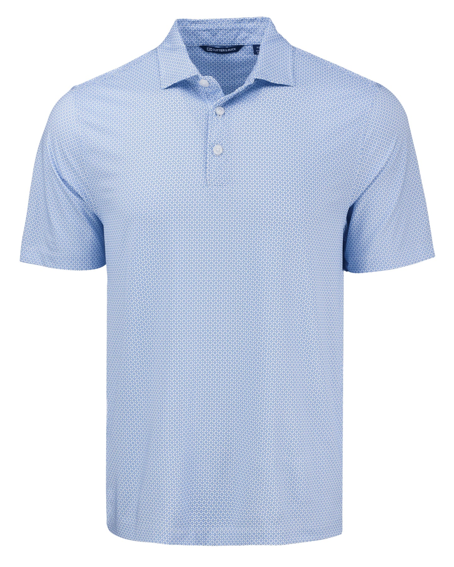 Cutter & Buck Pike Recycled Diamond Dot Print Mens Polo