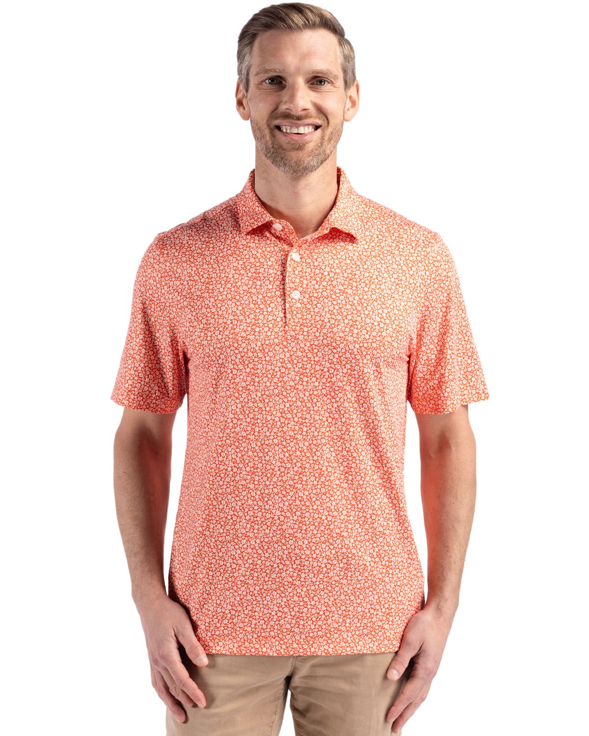 Cutter & Buck Pike Eco Flora Print Recycled Mens Polo - MCK01344