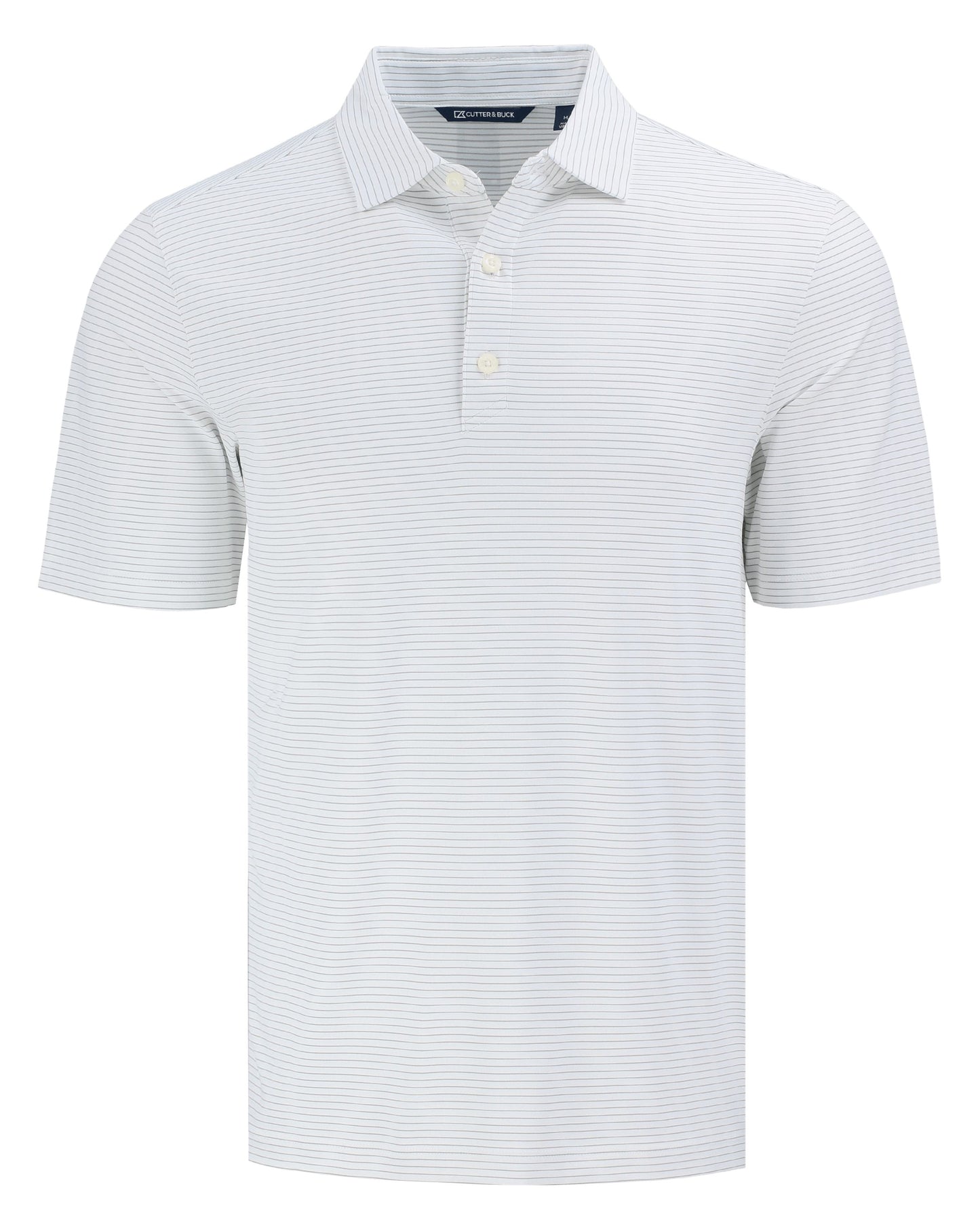 Cutter & Buck Forge Recycled Fine Line Stripe Four-Way Stretch Mens Polo