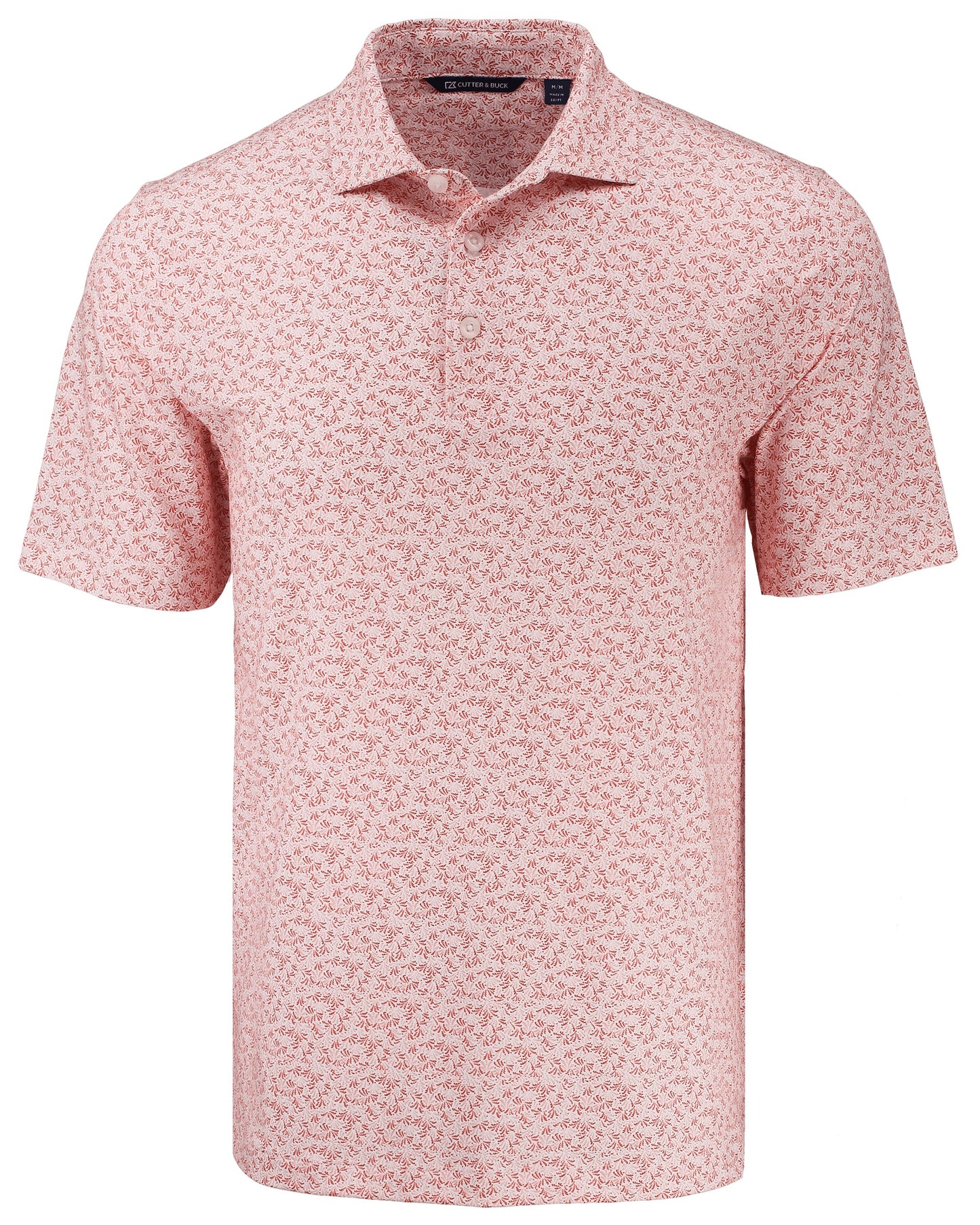 Cutter & Buck Pike Recycled Fern Print Mens Polo