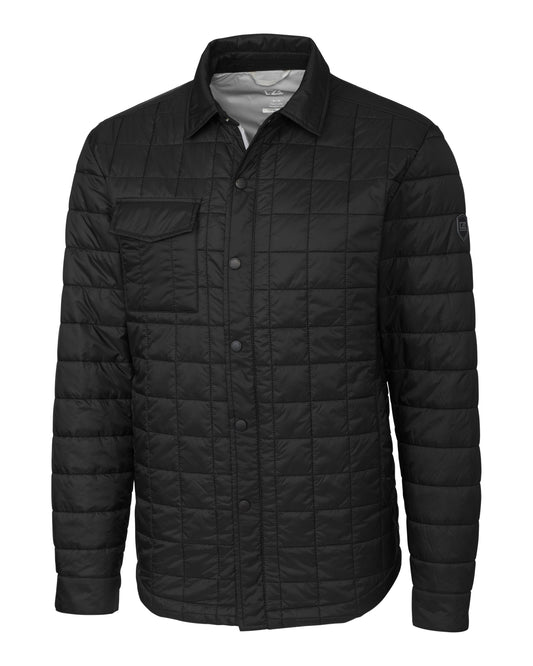 Cutter & Buck Rainier Recycled Insulated Puffer Mens Full Zip Shirt Jacket