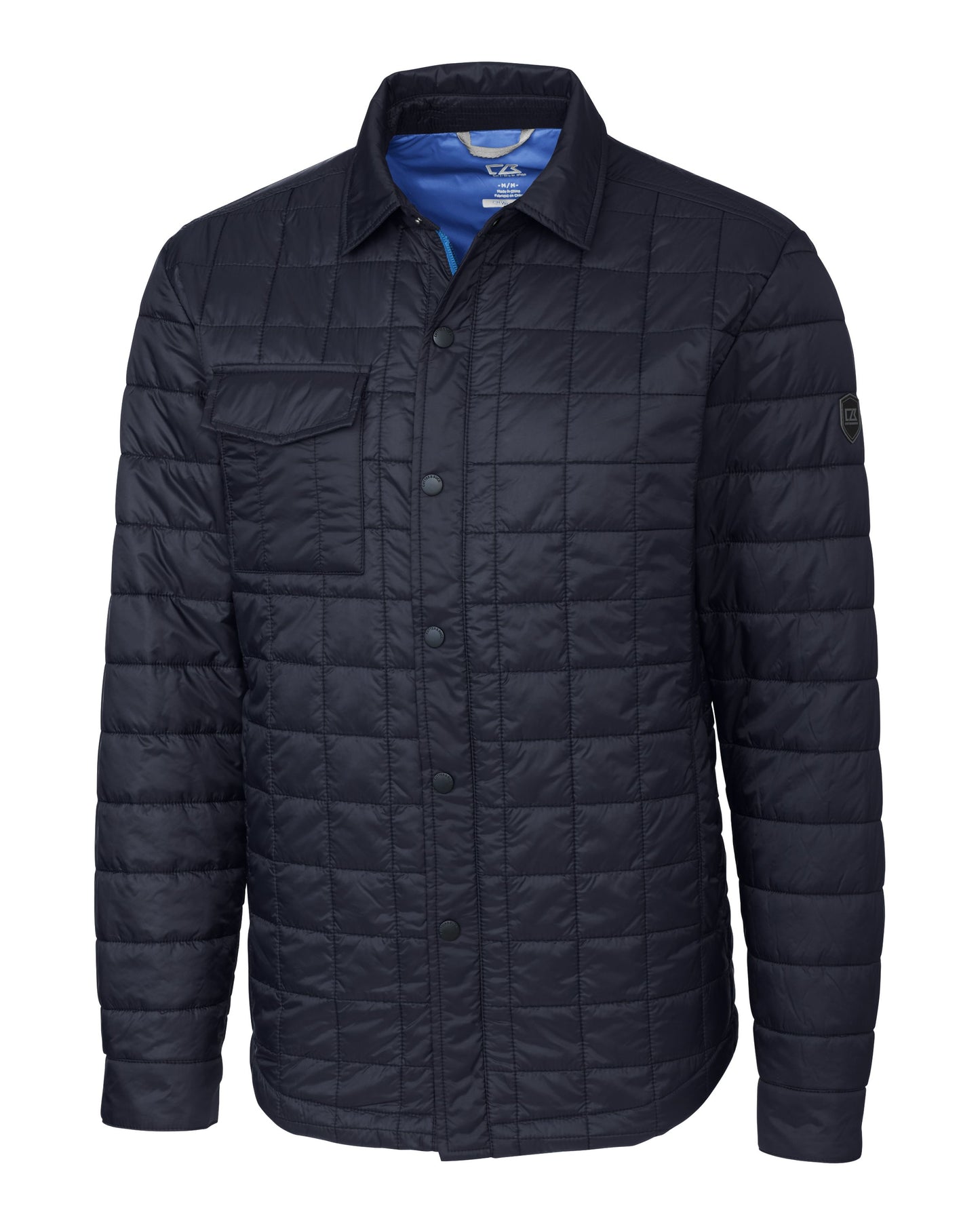Cutter & Buck Rainier Recycled Insulated Puffer Mens Full Zip Shirt Jacket