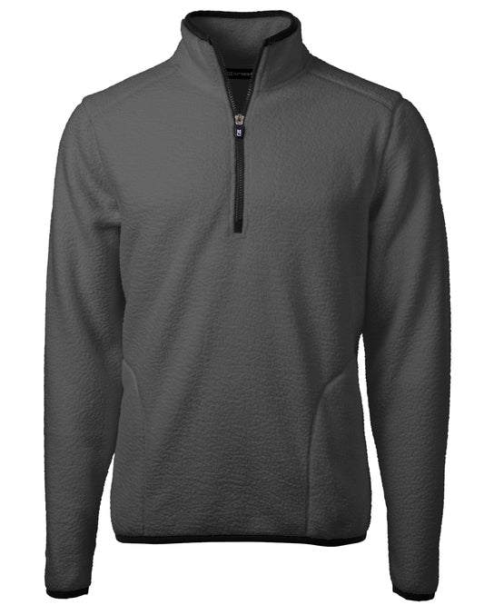 Cutter & Buck Cascade Epic Comfort Recycled Sherpa Fleece Mens Quarter Zip Jacket