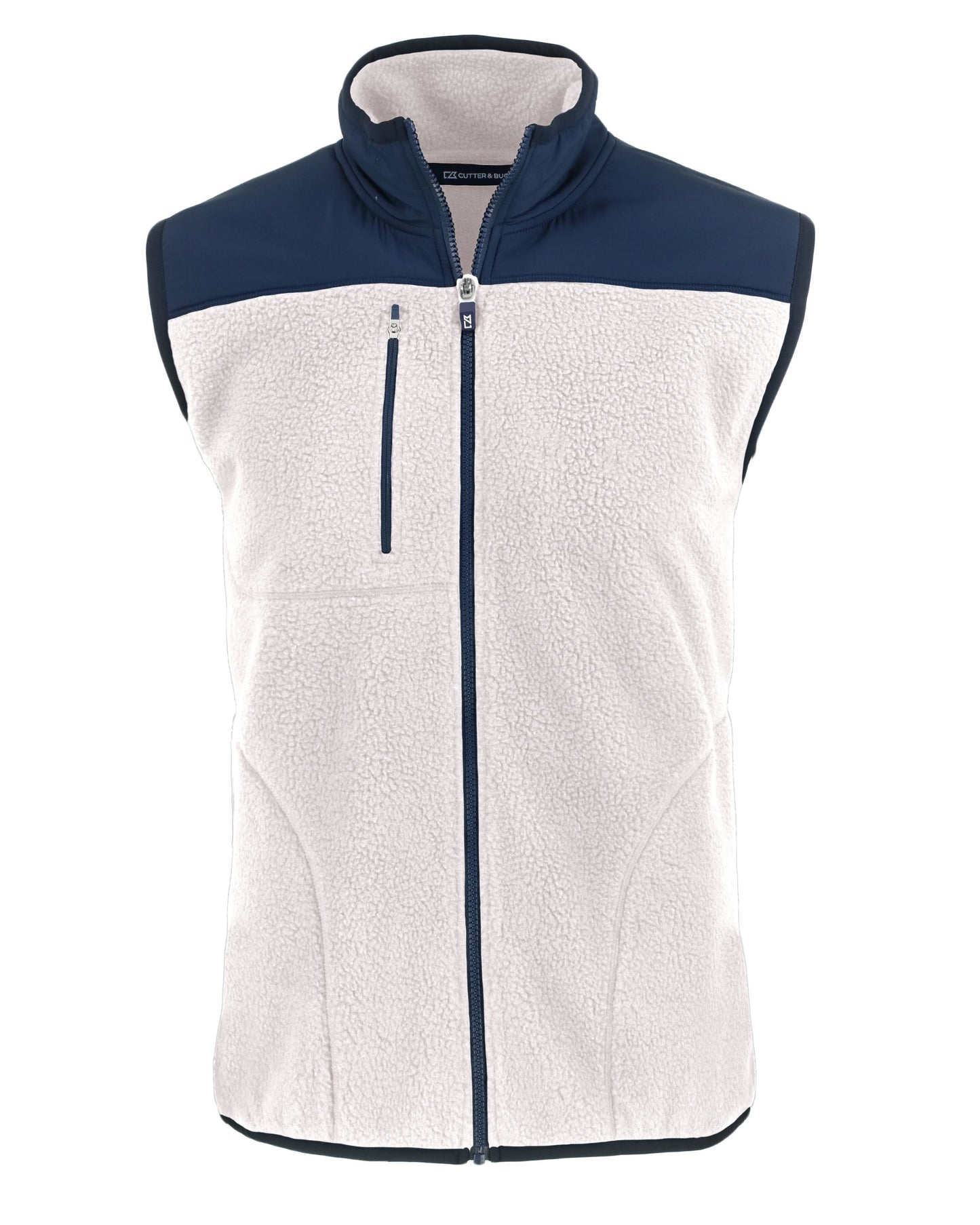 Cutter & Buck Cascade Epic Comfort Recycled Sherpa Fleece Mens Full Zip Vest
