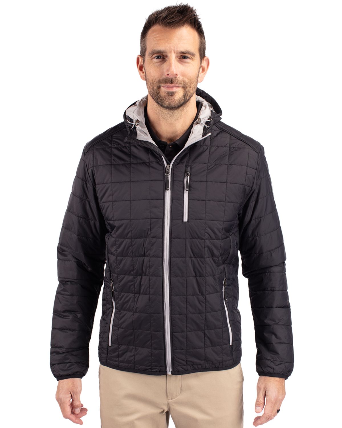 Cutter & Buck Rainier Primaloft Eco Mens Full Zip Hooded Jacket - MCO00091