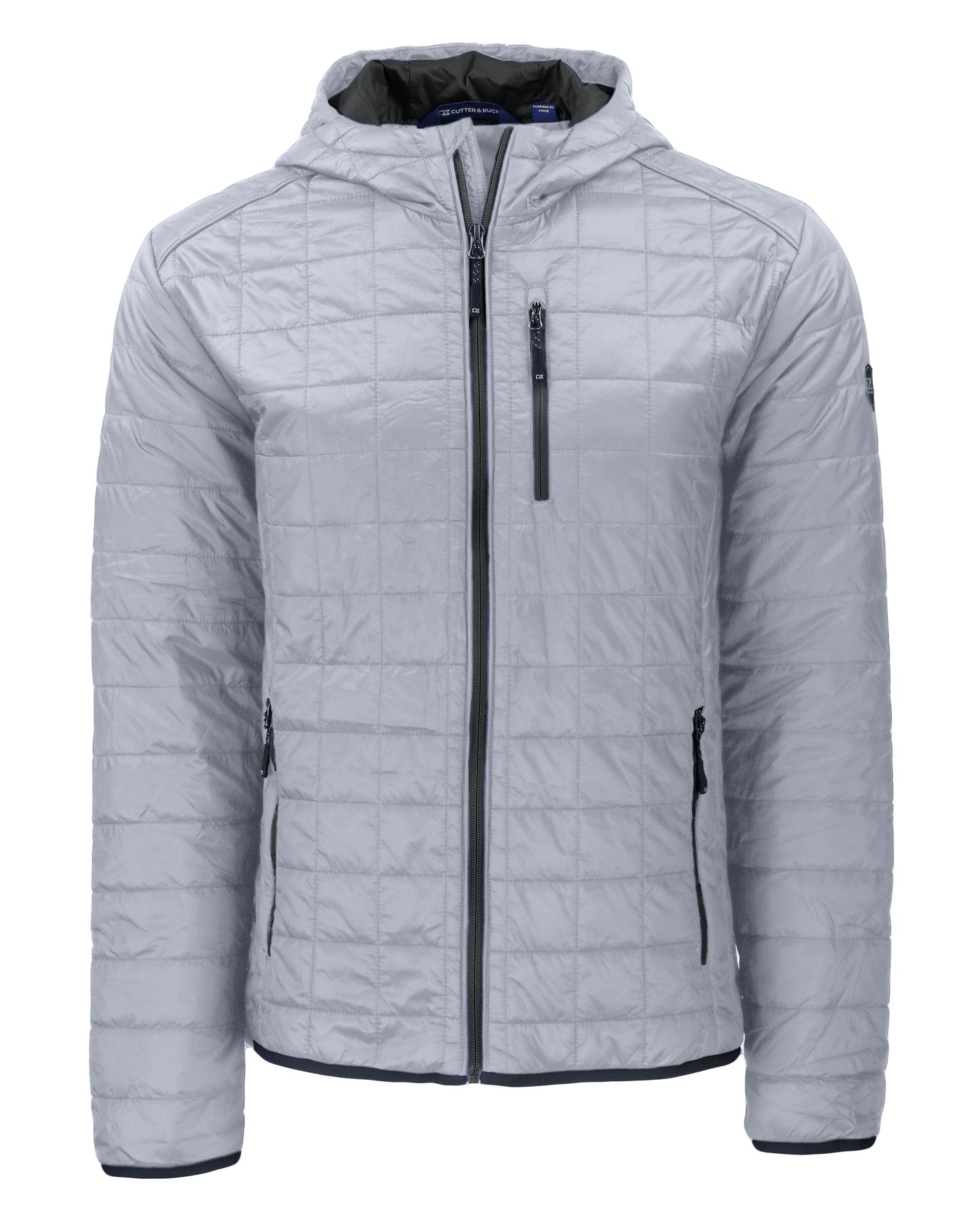 Cutter & Buck Rainier Recycled Insulated Puffer Mens Full Zip Hooded Jacket Jacket
