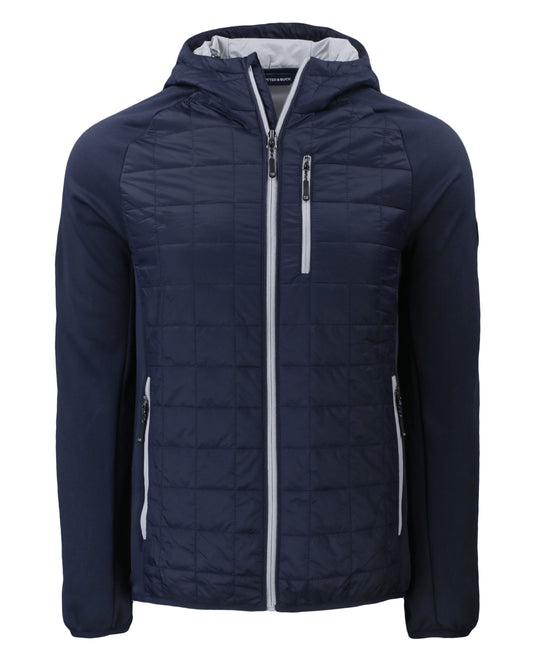 Cutter & Buck Rainier Recycled Insulated Hybrid Puffer Mens Full Zip Jacket