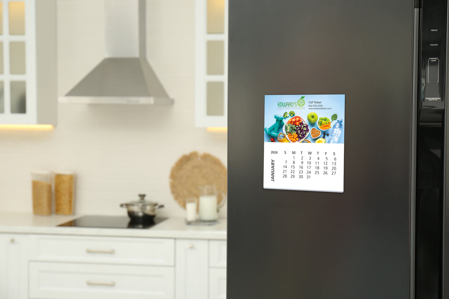 Good Value Business Card Magnet with 12Sheet Calendar-MGBCCL