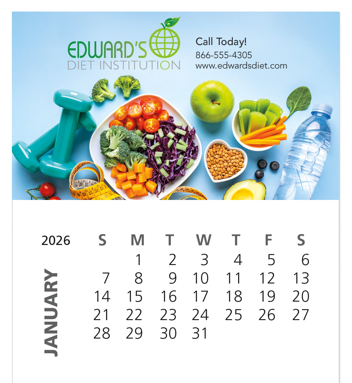 Good Value Business Card Magnet with 12Sheet Calendar-MGBCCL