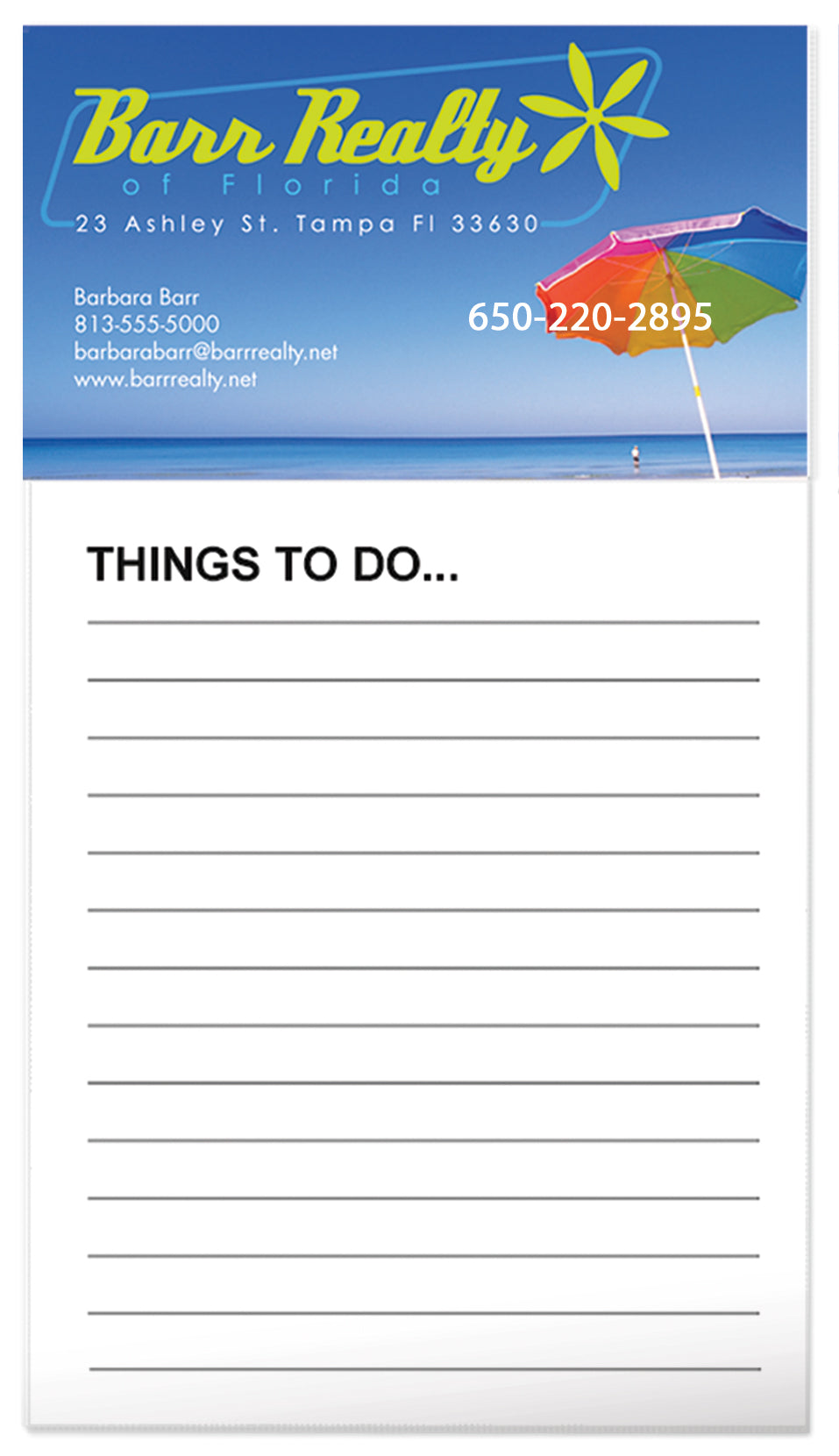 Good Value Business Card Magnet with 50Sheet Notepad-MGBCNP