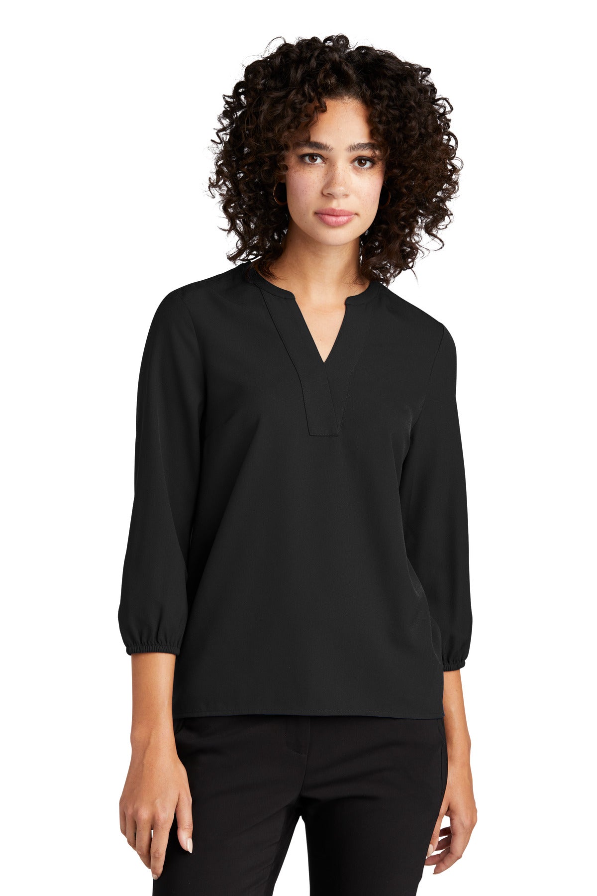 Mercer+Mettle? Women's Stretch Crepe 3/4-Sleeve Blouse