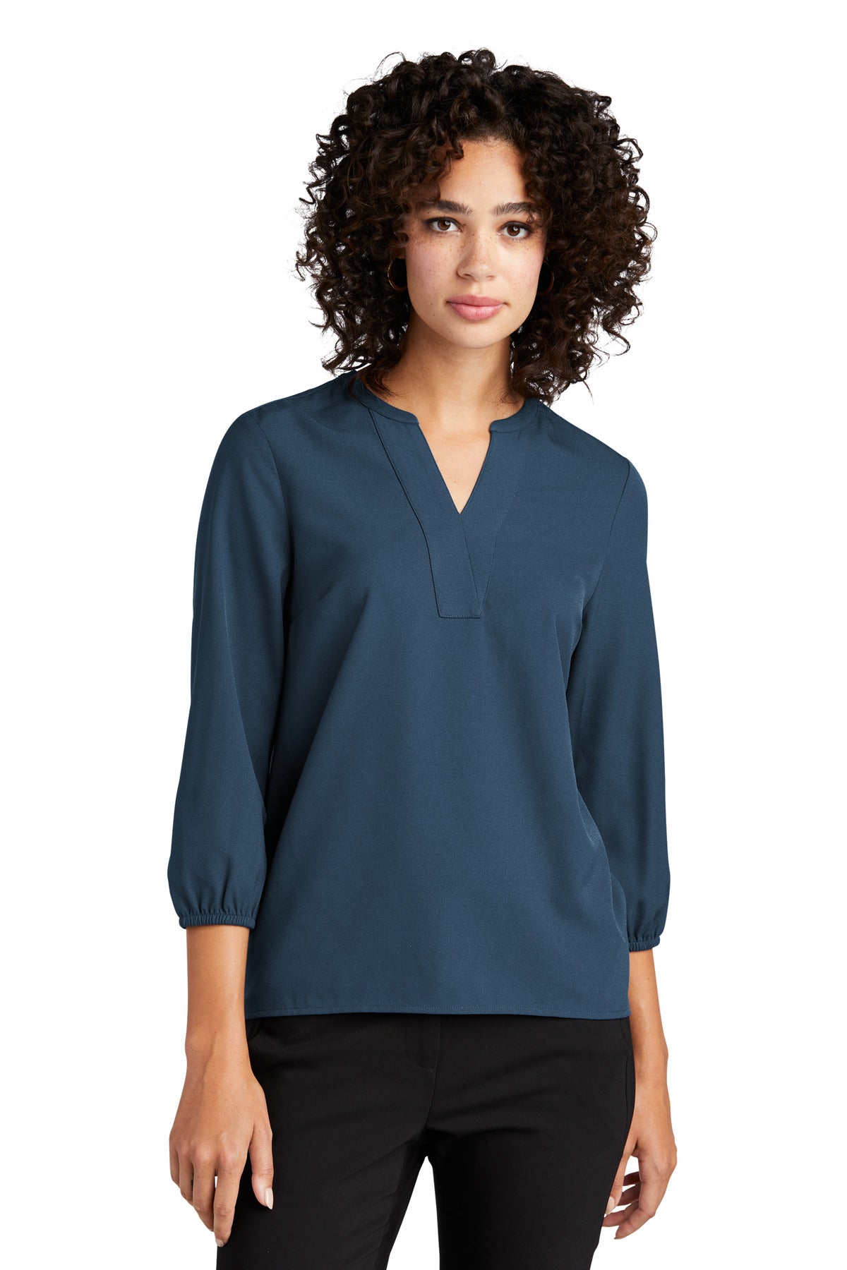 Mercer+Mettle? Women's Stretch Crepe 3/4-Sleeve Blouse