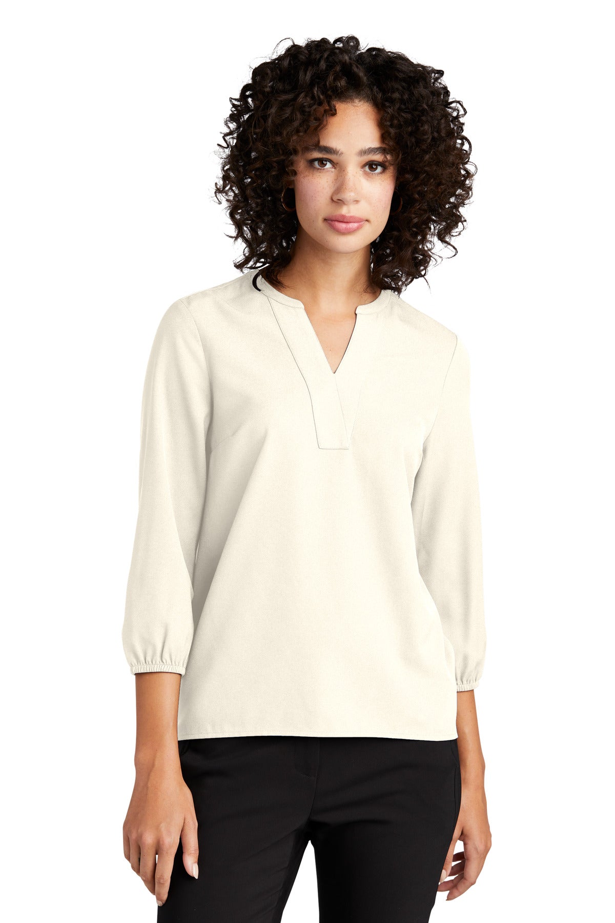 Mercer+Mettle? Women's Stretch Crepe 3/4-Sleeve Blouse