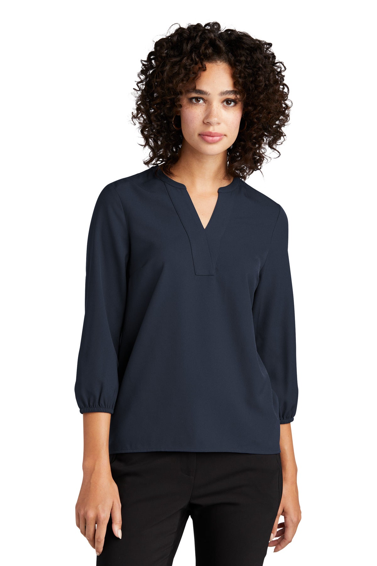 Mercer+Mettle? Women's Stretch Crepe 3/4-Sleeve Blouse