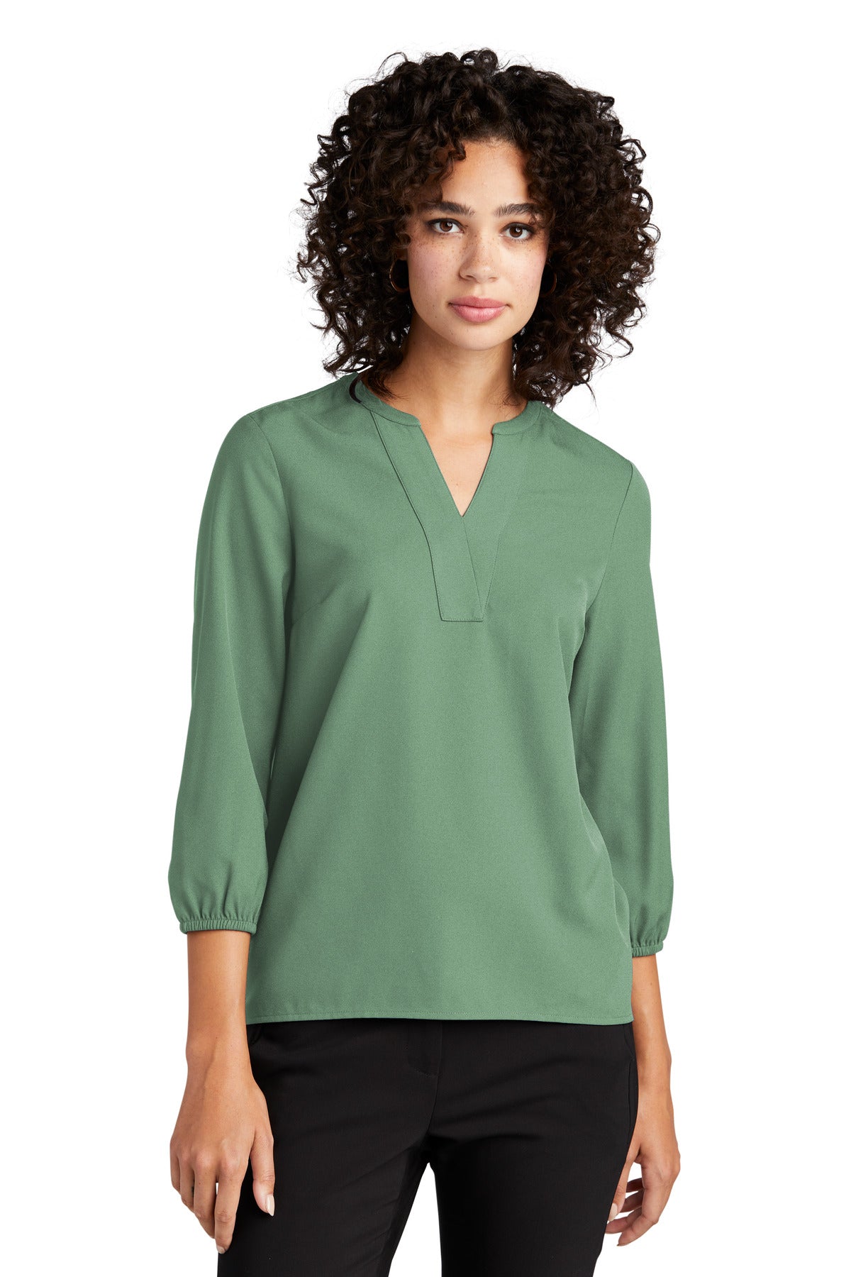 Mercer+Mettle? Women's Stretch Crepe 3/4-Sleeve Blouse
