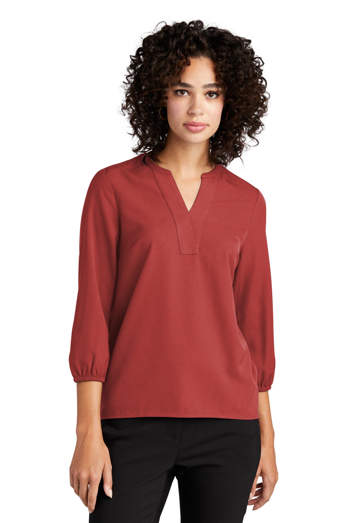 Mercer+Mettle? Women's Stretch Crepe 3/4-Sleeve Blouse