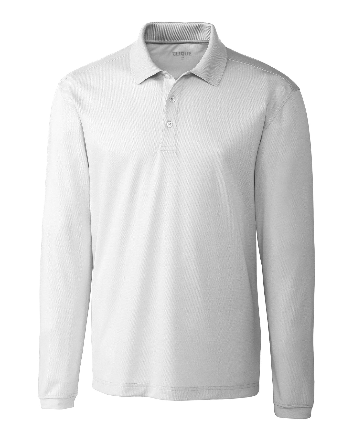 Clique Spin Solution-dyed Performance Pique Mens Long Sleeve Polo
