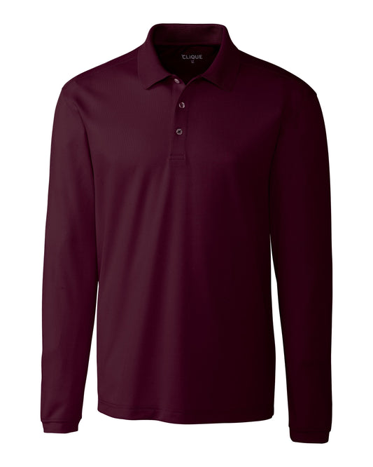 Clique Ice Pique Tech Mens Long Sleeve Polo