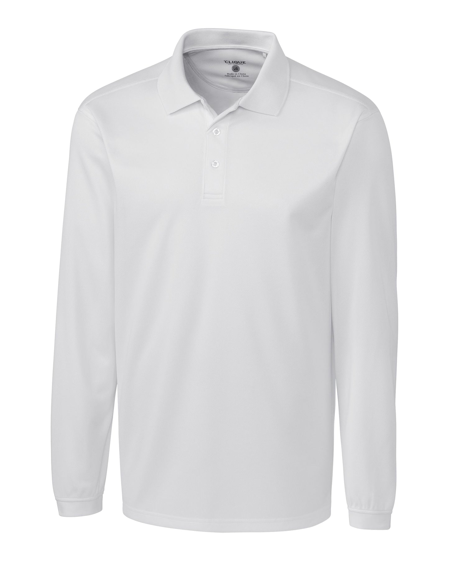 Clique Ice Pique Tech Mens Long Sleeve Polo
