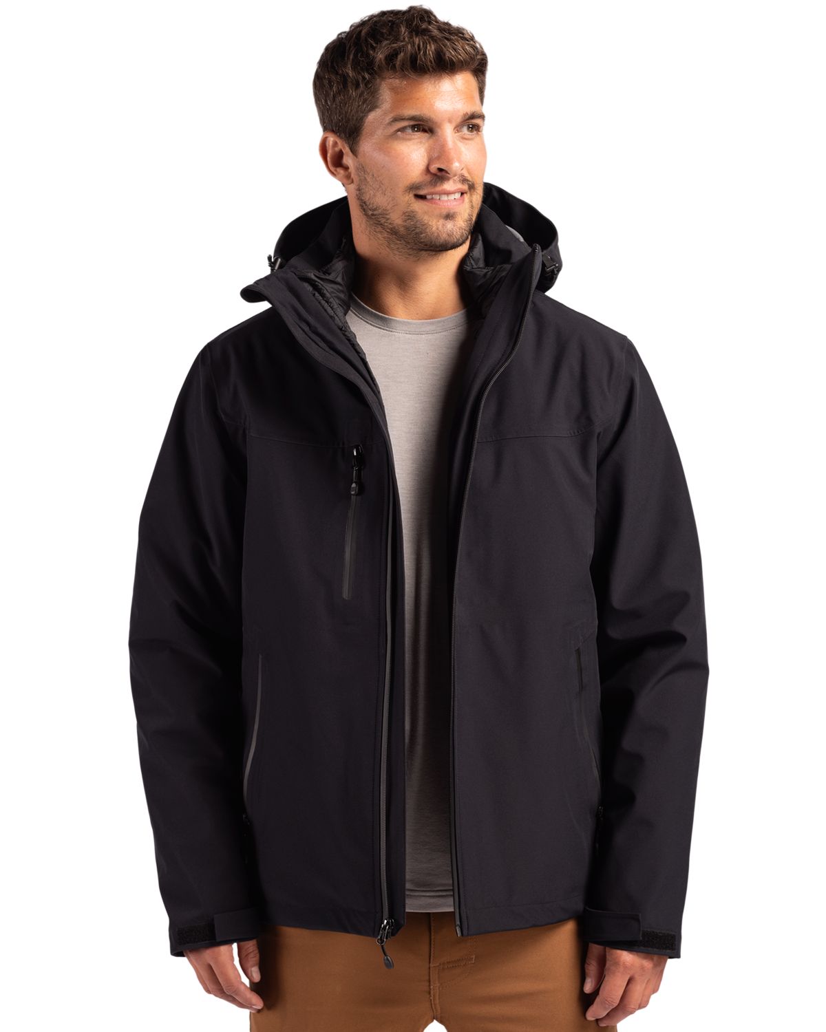 Clique Cornice 3-in-1 Eco Waterproof Parka + Inner Layer Full Zip Mens Jacket System - MQO00083