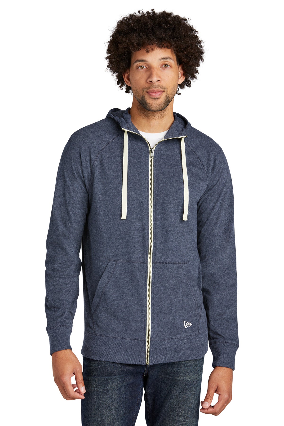New Era ® Sueded Cotton Blend Full-Zip Hoodie