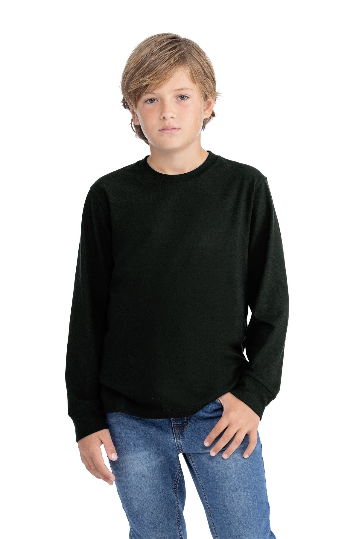 Next Level Apparel? Youth Cotton Long Sleeve Tee NL3311