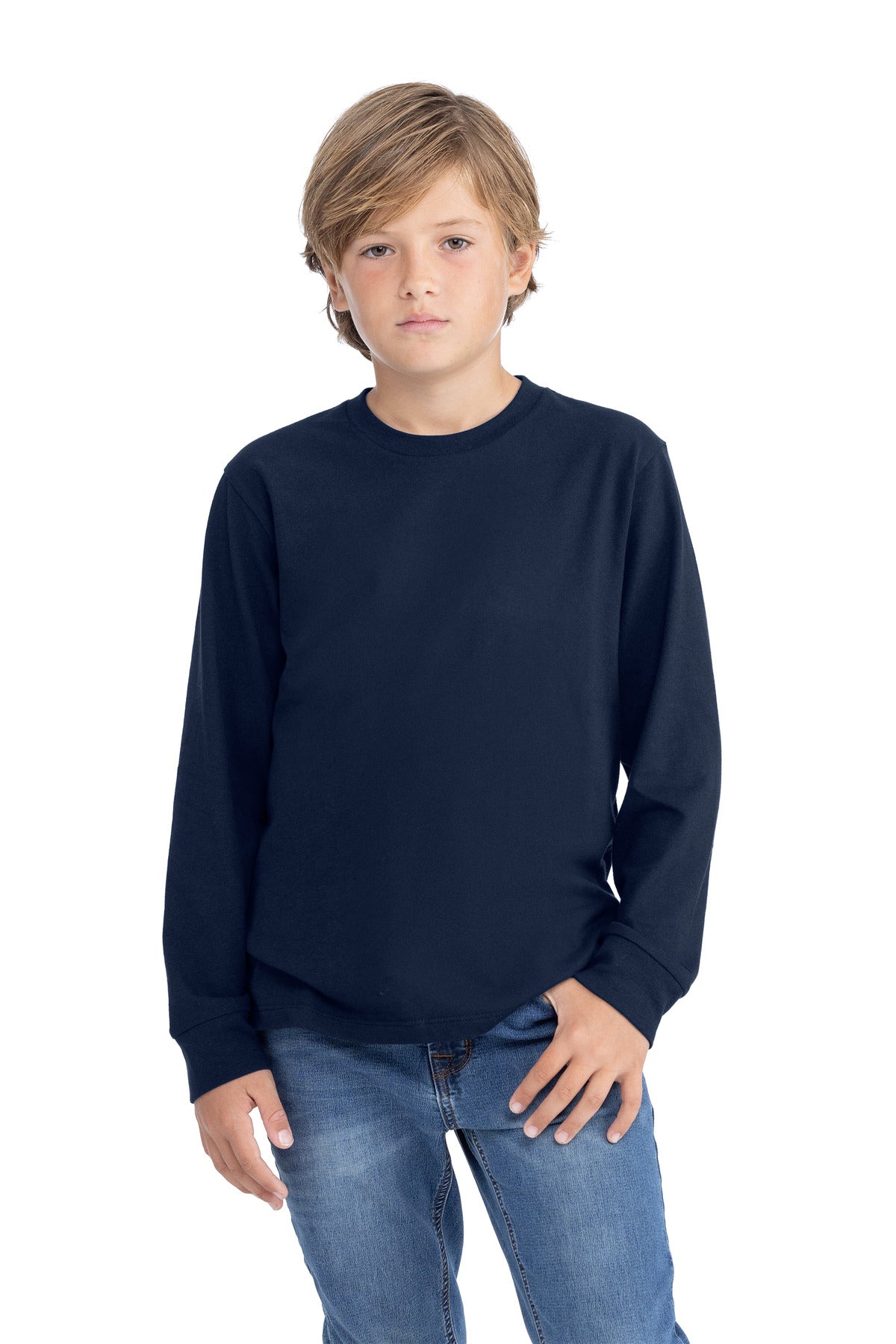 Next Level Apparel? Youth Cotton Long Sleeve Tee NL3311