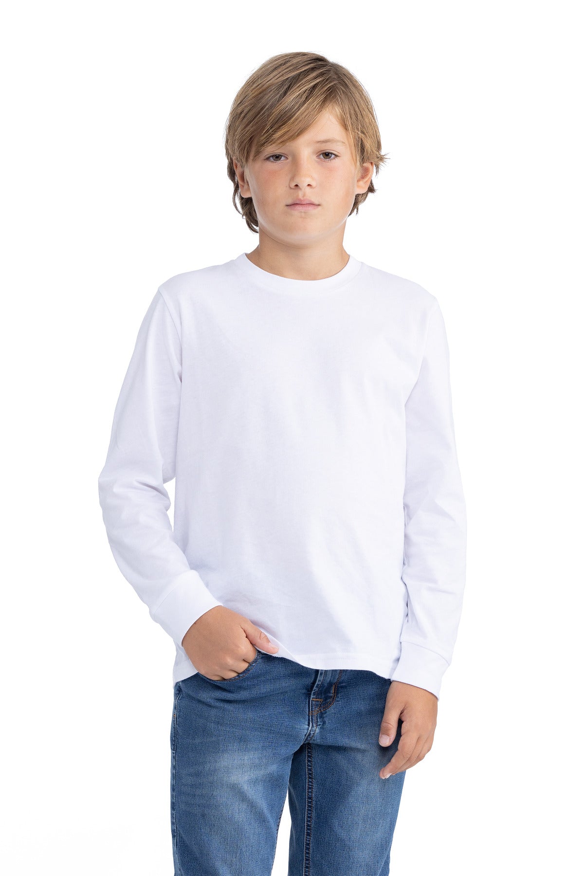 Next Level Apparel? Youth Cotton Long Sleeve Tee NL3311