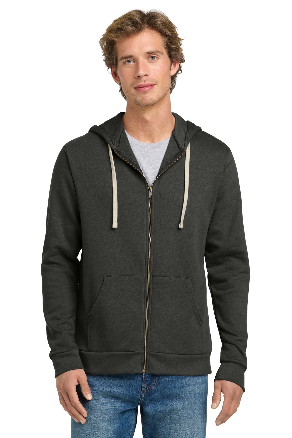 Next Level Apparel? Adult Santa Barbara Zip Hoodie. NL9